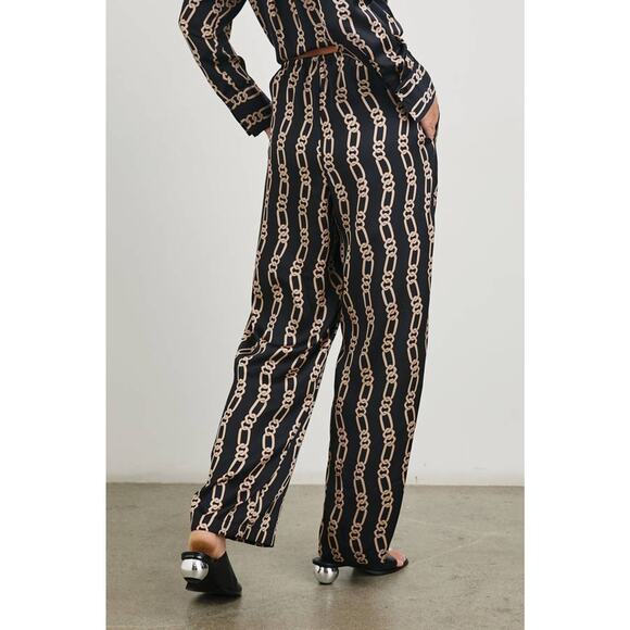 *** Not Available *** Wide Leg Pant in Black Gold - Picture 4 of 4